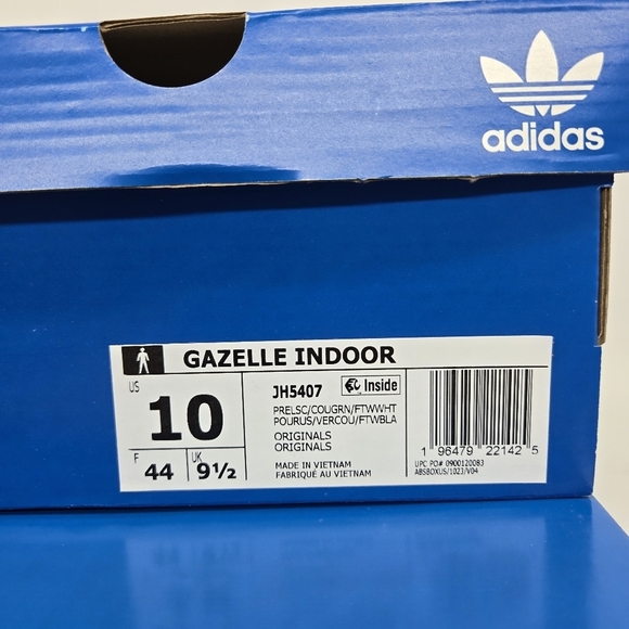 New Adidas Gazelle Indoor \'Preloved Scarlet Court Green\' Men\'s Shoes Size 10 main image 4